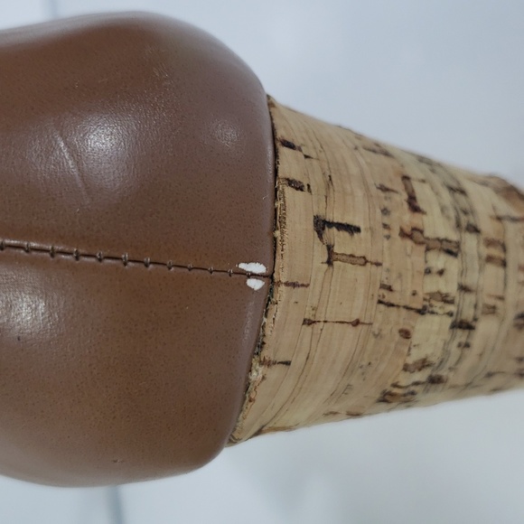 Steve Madden | Platform Wedge Cork Sandal  Beige Brown High Straps Size 9 - Picture 15 of 15